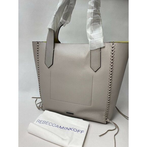 NWT Rebecca Minkoff Panama Tote in Putty HU17GPNAT99 Beige / Neon MSRP $275 - Picture 2 of 6